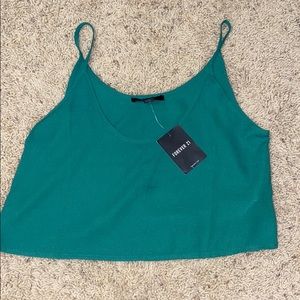 Green crop top